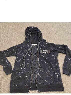 Spiritual Gangster Black and White Speckled Pullover